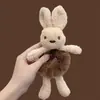 Cuerda Cabeza de Oso para Mujer Simple Elegante Goma para el Cabello Tendón Cibernético Popular Cola de Caballo Cubierta de Cuero Bucle de Pelo de Peluche Oso de Caricatura Lindo Abrazo
