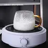 Vidrio martillado Taza de vidrio de boro y silicio alto para beber agua Taza de gran capacidad Taza hervidor de agua Taza de agua colorida con asa Desayuno Leche