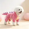 Perro Mascota Pequeño Mediano Grande Terciopelo de Cristal Otoño Invierno Ropa de Cuatro Patas para Perro Teddy Samoyedo Labrador