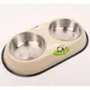 Fábrica en stock venta al por mayor utensilios para mascotas tazón para perro de acero inoxidable tazón doble tazón para mascota mayor tamaño grande pequeño tazón para perro