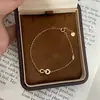 Fechos Encaixáveis~Prata de Lei S925 Banhado a Ouro 18K Microcravejado Anel Redondo Fecho de Ferradura Pulseira Luxo Leve Nicho Sensação de Alto Padrão Joia para Mãos