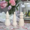 Aoki Fã Cor de Madeira Natural Esculpido à Mão em Madeira Ornamentos Infantis DIY para Colorir e Pintar