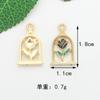 Folhas verdes gota óleo liga jóias acessórios trevo de quatro folhas rosa diy pulseira colar chaveiro pequeno pingente