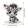 Productos Nuevos Transfronterizos Elefante Tigre León Zorro Colgante de Acrílico Colgante de Árbol de Navidad Colgante de Espejo Retrovisor de Coche
