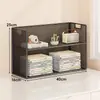 Estante de mesa, organizador de arquivos vertical de vários níveis, prateleira de armazenamento por assunto, armário de armazenamento de livros para mesa de estudante