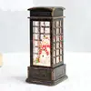 Lámpara de Viento Navideña Lámpara de Cristal Lámpara de Papá Noel Decoración para Fiesta de Navidad Adornos Navideños Regalos de Navidad