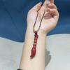 Colgante de Pluma Caligráfica Dorada con Arena de Cristal de Cinabrio para Exámenes de Ingreso a Secundaria y Universidad, Unisex, Suministro Directo