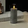 Venta al por mayor del fabricante estilo nórdico creativo adornos de vela electrónica de cemento portavelas vintage decoraciones para sala de estar de casa de huéspedes velas