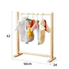 Perchero para Sombreros de Ropa para Mascotas Perchero de Piso para Perros Perchero de Madera Maciza Perchero Móvil Multifuncional Colgador de Almacenamiento de Ropa para Gatos