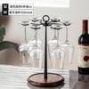 Portavasos de Vino Tinto de Lujo Ligero Copa de Barriga Grande Borgoña Colgador Invertido Asiento de Madera Creativo Portavasos de Pie Alto Decoración de Gabinete de Vino para el Hogar