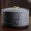 Cinzeiro de Areia Roxa WG6Q com Tampa Anti-Cinzas Médio Cerâmica Sala de Estar Escritório Extinção de Fumaça Acessórios Retro para Casa
