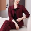 Conjunto de Jaqueta de Três Peças para Primavera e Outono 2026 para Mulheres de Meia-Idade e Idosas, Estilo Novo Elegante e Estiloso para Senhoras Ricas