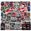 50 peças modificado carro de corrida adesivos personalizados super running JDM carro esportivo graffiti adesivos bagagem motocicleta scooter adesivos