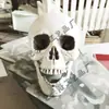 Modelo de Crânio Humano Simulado Adereços de Layout para Eventos de Halloween Decoração de Casa Assombrada Ornamentos de Terror Crânio de Adulto