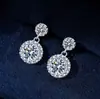 Pendientes Brillantes de Ocho Corazones y Ocho Flechas de Imitación Moissanita, Lujo Accesible, de Gama Alta y Elegantes, Pendientes Dobles de Diamante Simples y Versátiles para Niñas