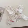 Scrunchie Colorido de Bolinhas Dupla Camada Estilo Coreano Menina Dopamina Lenço Quadrado Prendedor de Cabelo Coque Acessório de Cabelo