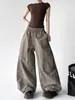 Pantalones de exterior de alta gama de secado rápido, unisex, nuevo estilo de verano, diseño holgado de pierna ancha, cintura elástica, fluidos y casuales