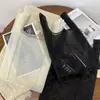 Fabricante de Shenzhen Bolso de Muñeca de Organza Encriptado Personalizado Simple y Portátil Transparente Color Sólido Borde con Candado Bolso de Mano Bolsa de Gasa