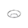 Anillo de acero inoxidable eManco para mujer, personalidad europea y americana, anillo semicircular geométrico simple, anillo para dedo índice, venta al por mayor