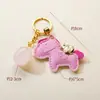 Chaveiro de Cabacinha de Cristal Natural Branco Rosa Amarelo Cristal Ano do Zodíaco Cavalo Pingente Fique Rico Logo Decoração de Couro Atacado