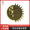 Medalla de Manualidades para Premios Escolares Insignia de Sol de Aleación de Zinc Medalla de Certificado de Honor Insignia de Broche Dorado Etiqueta de Nombre