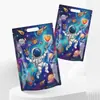 Bolsa de Embalaje para Galletas de Astronauta Espacial de Dibujos Animados Bolsa con Cierre Auto-Soportante para Hornear Galletas Dulces Bolsa Sellada para Snacks
