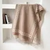 Chal Jacquard de Patrón Chino Wanzi de Doble Cara Guochao Otoño Invierno Engrosado Cálido Bufanda con Borlas Regalo Venta al por Mayor