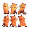 10 lindos gatos mirando hacia atrás y sonriendo, gato volviéndose, gato de dibujos animados, muñeca de paisaje creativo hecha a mano