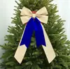 Nuevo colgante de lazo grande de cinta de Navidad para decoración de habitaciones, arreglo simple de lazo para fiesta de cumpleaños, decoración colgante de escena