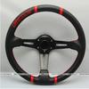 Cuero de fibra de carbono cuero calvo felpa esmerilada volante volante modificado carreras 14 pulgadas pvc volante cóncavo Universal