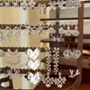 Pendientes de Flor de Zircón Perla Aguja de Plata Minimalistas Modernos Versátiles Elegantes Pendientes de Lujo Ligero Pendientes de Gama Alta Venta al por Mayor