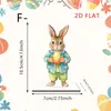 Adornos de Conejo de Madera de Pascua Transfronterizos, Formas de Conejo de Dibujos Animados Pintadas, Atmósfera Festiva, Artesanías de Madera de Escritorio