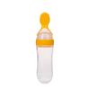 Garrafa de silicone para papinha de arroz para bebê por atacado 90ML garrafa de alimentação com bico dosador colher para papinha de arroz pó de arroz infantil alimento complementar mamadeira