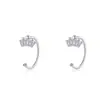 Ruye Plata Esterlina 999 Amor Aretes Mujer Simple Elegante Lujo Ligero Aretes de Botón de Alta Gama Mujer Estilo Mori Retro Corea del Sur Mujer