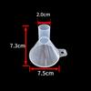 Embudo de plástico transparente para uso doméstico, calibre grande y pequeño, mini embudo dividido, para cocina, laboratorio, fugas de aceite y vino.
