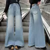 Jeans de Primavera y Otoño para Niñas 2026 Nuevo Estilo Moda Coreana Pantalones Anchos Rectos Sueltos para Niños Mayores