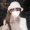 Chapéu de Pescador de Lã Estilo Hepburn para Mulheres, Outono e Inverno Francês Socialite Retrô Pequeno Cheiro Elegante Chapéu Balde, Fedora Elegante