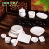 Simulación creativa comida cerámica y plato de juego modelo en miniatura casa de muñecas diy decoraciones accesorios micro paisaje pequeños adornos