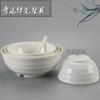 Cuenco de vajilla de porcelana de imitación de melamina, cuenco de fideos de plástico de estilo japonés, cuenco grande para sopa, cuenco blanco de melamina, cuenco de grano horizontal engrosado al por mayor