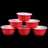 20 tazones desechables rojos para el hogar, tazón para banquetes, juego de palillos, boda, tazón de arroz para boda, tazón redondo de plástico, resistente a altas temperaturas