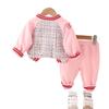 Conjunto de Primavera y Otoño para Niñas 2025 Nuevo Moda Otoñal Infantil Uniforme de Béisbol Conjunto de Tres Piezas para Bebés de 1-3 Años, Ropa de Moda para Edades 5