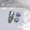 Nova Joia de Liga de Diamante para Nail Art Cristal Coração Torto Amor Estrelado Imperatriz Viúva Prata Acessórios de Unha Atacado