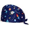 Gorro Quirúrgico Estampado Algodón Puro Ajustable con Botón con Banda Absorbente de Sudor Color Sólido Gorro de Sala de Operaciones para Doctor Gorro de Enfermera UCI