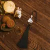 Colgante de borla de acetato de Conejo de Jade Blanco de Mediados de Otoño, Borla Graduada de Nicho Estilo Chino, Colgante de Borla Festivo de Mediados de Otoño