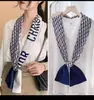 Nuevo Pañuelo Largo de Seda para Mujer en Primavera, Otoño y Verano, Pañuelo de Cuello Estampado, Pequeño Pañuelo Decorativo Moderno y Versátil