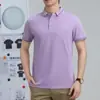 Grande Quantidade em Estoque Pronta Entrega Camisetas Polo de Algodão Mercerizado com Golas, Camisetas Versáteis de Manga Curta Business Casual