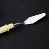 Raspador de tinta arte espátula plana pequeno raspador profissional pintura a óleo vara de aço inoxidável
