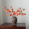 Flor artificial de caqui de alta calidad cubierta de escarcha, tallo único, para decoraciones de Año Nuevo Chino, rama grande, adecuada para sala de estar y mesa de comedor, adorno de flor artificial