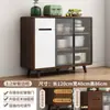 Aparador Pequeño de Apartamento Nórdico de Madera Maciza Gabinete de Té Mesa de Café Gabinete de Almacenamiento Estilo Chino Nuevo Gabinete de Almacenamiento para Dormitorio
