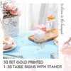 Acrílico Tarjeta de Asiento Forma de Arco DIY Acrílico Transparente en Blanco Tarjeta de Número de Mesa para Fiesta de Boda